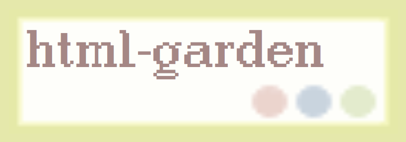 html garden ✁